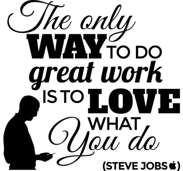 T-shirt com citação inspiradora de motivação no trabalho - TenStickers