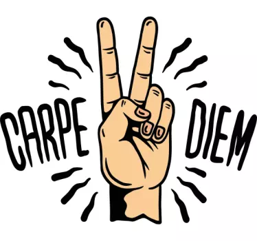 T-shirt gesto de mão carpe diem - TenStickers