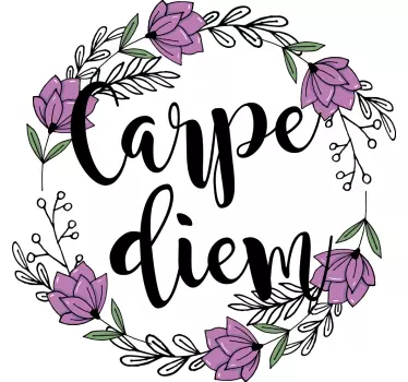 T-shirt com frase inspirada em flores - TenStickers