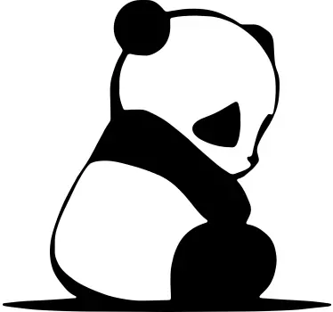 T-shirt arte de silhueta de panda - TenStickers