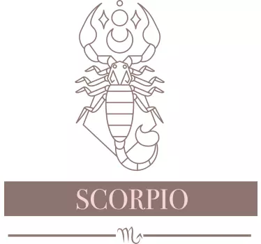 T-shirt símbolo do zodíaco de escorpião - TenStickers
