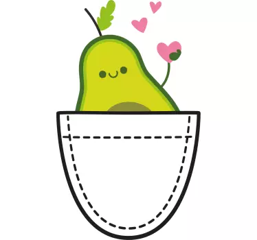 T-shirt crianças bolso de abacate fofo - TenStickers