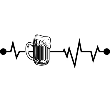 T-shirt com estampado gráfico de cerveja - TenStickers