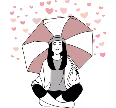 T-shirt estampa de coração encantador - TenStickers