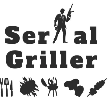 T-shirt humor de churrasqueiro serial - TenStickers
