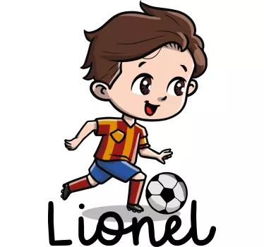 T-shirt infantil de jogador de futebol infantil - TenStickers