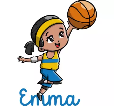 T-shirt infantil de jogador de basquete feminino - TenStickers