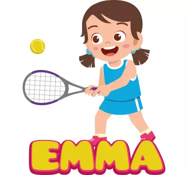 t-shirts infantis menina jogador de ténis - TenStickers