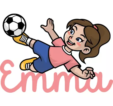 T-shirt infantil de jogador de futebol feminino - TenStickers