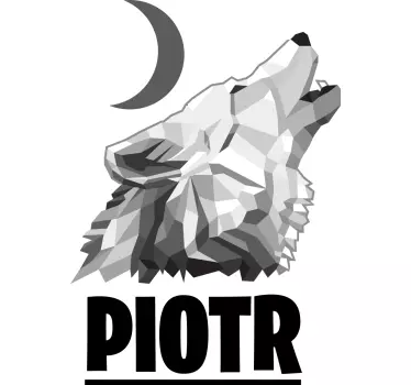 T-shirt lobo uivando à lua - TenStickers