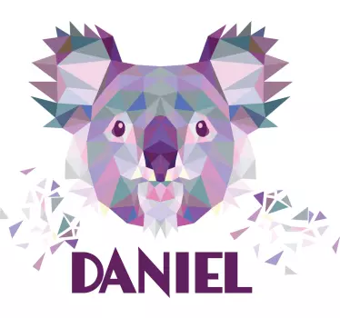 T-shirt bebé arte de rosto de koala - TenStickers