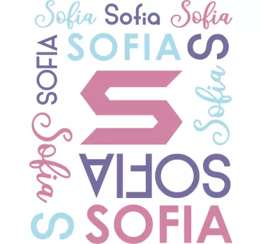 T-shirt crianças padrão inicial e de nome - TenStickers