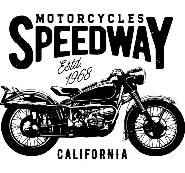 t-shirt silhueta da motocicleta - TenStickers