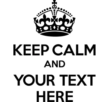 Mantenha a calma e escreva para você t-shirtsde texto com o nome - TenStickers