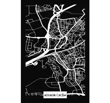 t-shirt mapa topográfico agualva cacém - TenStickers