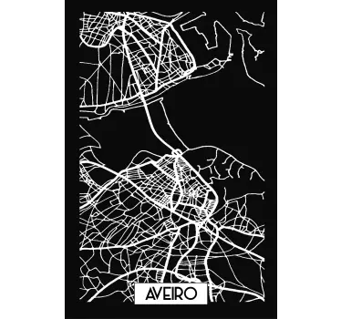 T-shirt mapa topográfico de aveiro - TenStickers