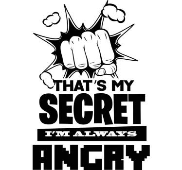 t-shirt estou sempre com raiva - TenStickers