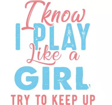 T-shirt jogar como uma menina - TenStickers