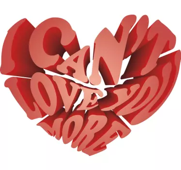 T-shirt para apaixonados amor demais - TenStickers