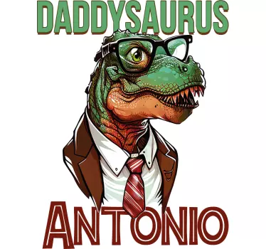 T-shirt para o pai - papa saurus - TenStickers