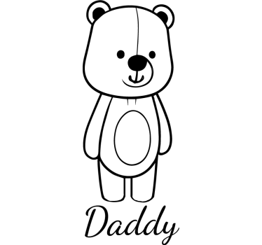 Conjunto de t-shirts pai e filho papa urso - TenStickers