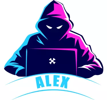 T-shirt para personalizar Hacker - TenStickers
