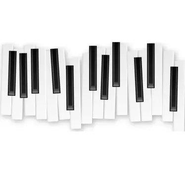 T-shirt teclado de pianoTeclado de piano - TenStickers