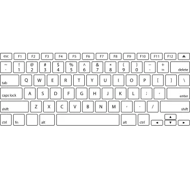 T-shirt teclas de teclado de computador - TenStickers