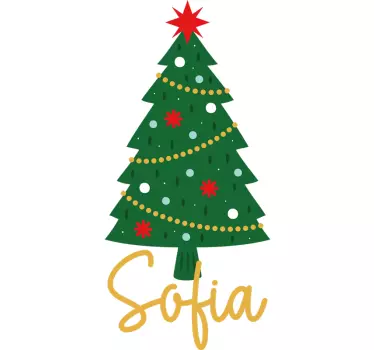 T-shirt natal oi, meu nome é Fir. - TenStickers
