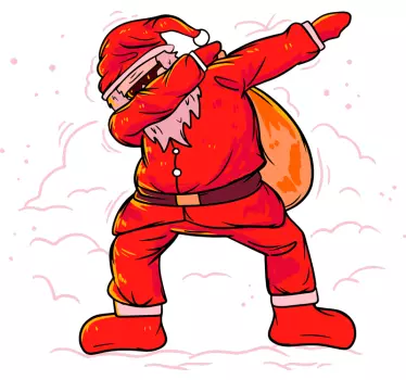 T-shirt natal papai Noel "dab" - TenStickers