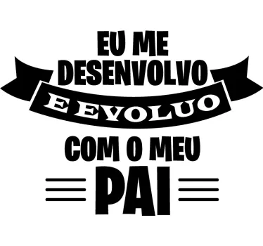 T-shirt pais e filhos eu me desenvolvo - TenStickers