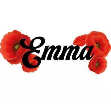 T-shirt para personalizar flores de papoula - TenStickers