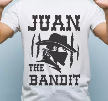 Bandido com produtode t-shirt com nome - TenStickers