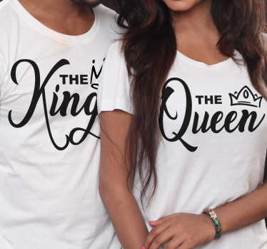 Camisas combinando rei e rainha para casais - TenStickers