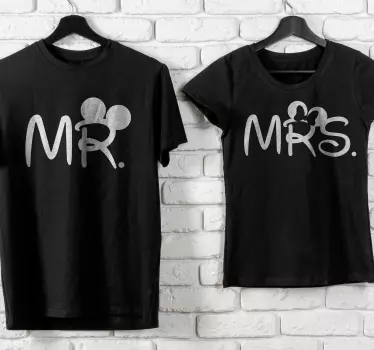 Camisas correspondentes mickey e minnie para casais - TenStickers