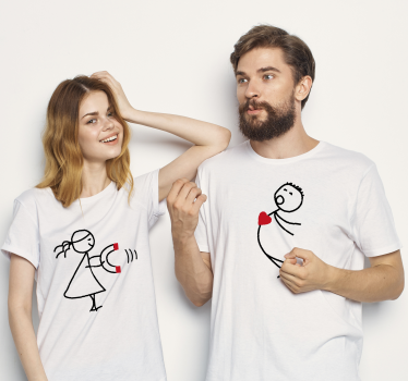 Camisas magnéticas de combinação amorosa para casais - TenStickers