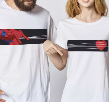 Casais homem-aranha combinando camisas para casais - TenStickers