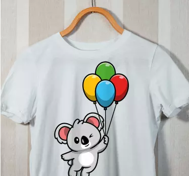 Coala cinza com T-shirtinfantil de balão - TenStickers