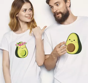 Conjunto de caroço de abacate combinando camisas para casais - TenStickers