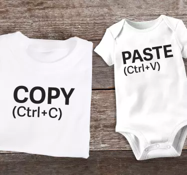 Copiar e colar conjunto pai e filho combinando camisas - TenStickers