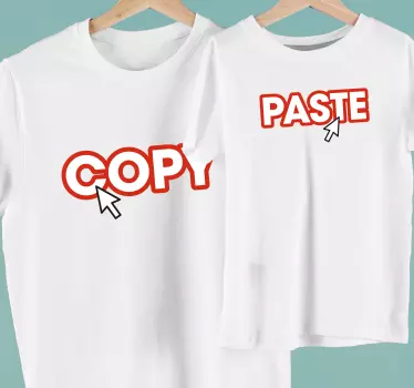 Copiar e colar texto com camisas pai e filho de rato - TenStickers