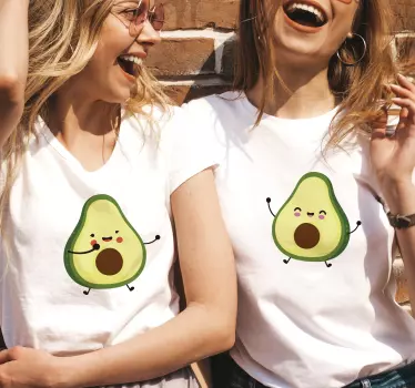 Duas camisas femininas felizes abacate combinando para casais - TenStickers