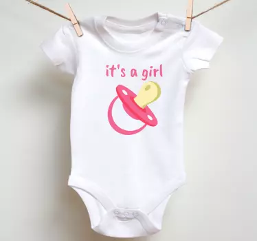 é uma t-shirt de bebê com texto de menina - TenStickers