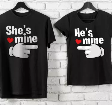 Ela é minha combinando camisas para casais - TenStickers