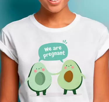 Engraçado estamos grávidos t-shirt bebê abacate - TenStickers