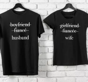 Esposa e marido combinando camisas para casais - TenStickers