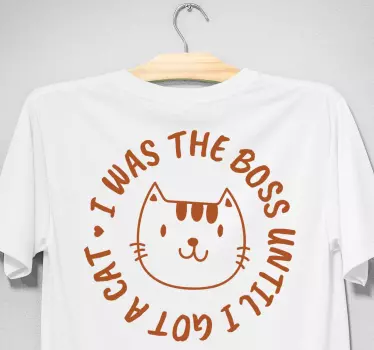 Eu era um chefe t-shirt com citações engraçadas - TenStickers