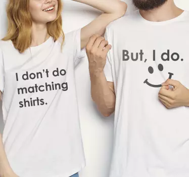Eu não faço camisas matchins combinando camisas para casais - TenStickers