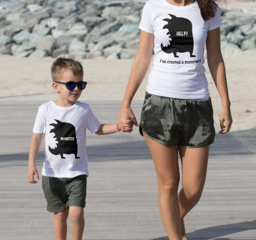 Família monstros pai e filho combinando camisas - TenStickers