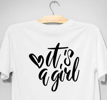 Gênero revela que é uma t-shirt de menina - TenStickers